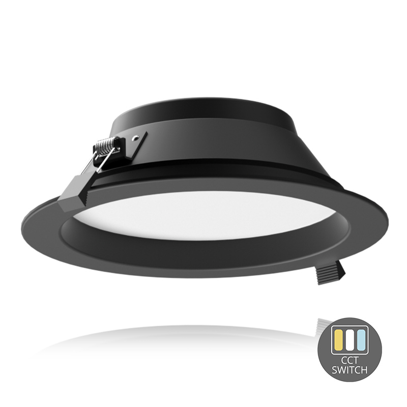 LED Downlight - Tri Color - 20 Watt - Zaagmaat Ø195-210MM - Zwart - Outledtl.nl
